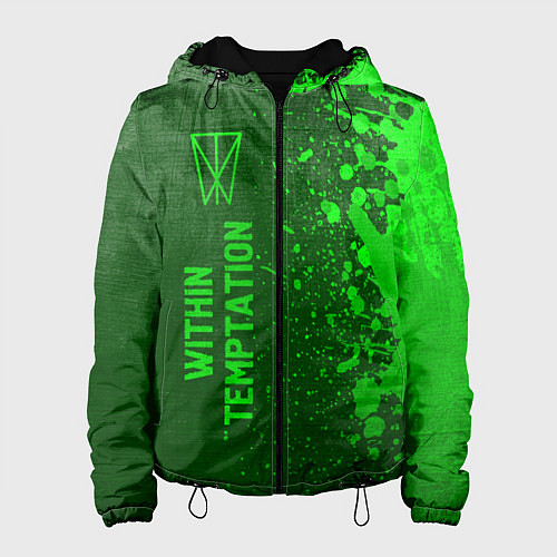 Женская куртка Within Temptation - green gradient по-вертикали / 3D-Черный – фото 1