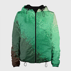 Женская куртка Градиент текстурный зелёный