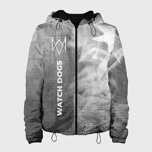 Женская куртка Watch Dogs - grey gradient по-вертикали / 3D-Черный – фото 1