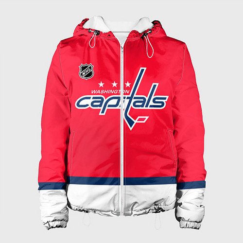 Женская куртка Вашингтон Кэпиталз хоккей / 3D-Белый – фото 1