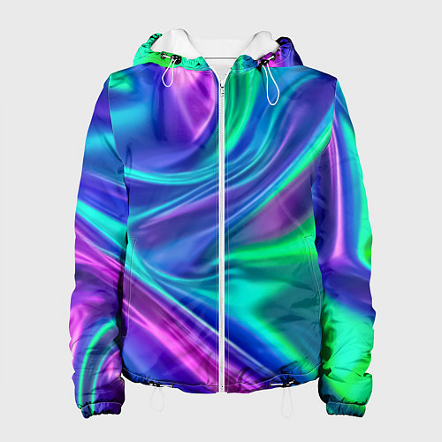 Женская куртка Neon waves / 3D-Белый – фото 1