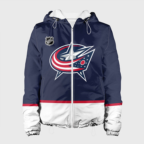 Женская куртка Коламбус Блю Джекетс хоккей / 3D-Белый – фото 1