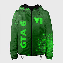 Женская куртка GTA 6 - green gradient вертикально