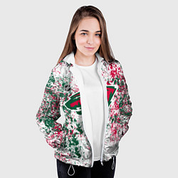 Куртка с капюшоном женская Minnesota Wild NHL white, цвет: 3D-белый — фото 2