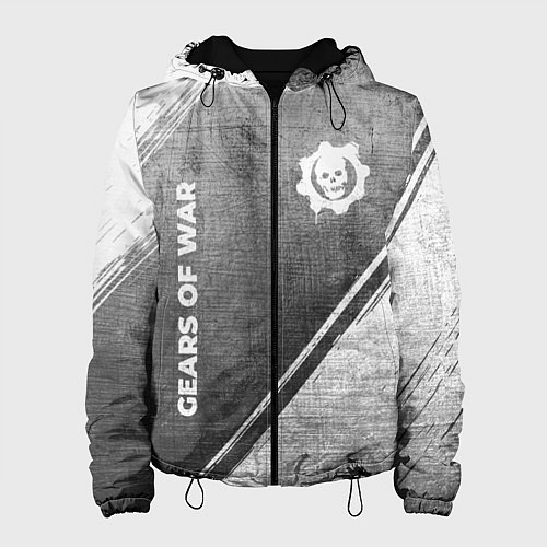 Женская куртка Gears of War - grey gradient вертикально / 3D-Черный – фото 1