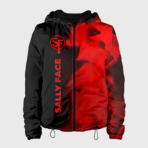 Женская куртка Sally Face - red gradient по-вертикали / 3D-Черный – фото 1
