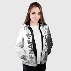 Куртка с капюшоном женская FNAF - white gradient по-вертикали, цвет: 3D-черный — фото 2