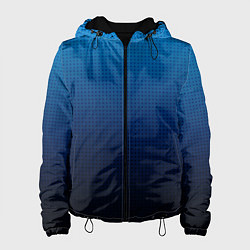 Женская куртка Из голубого в чёрный градиент с точками