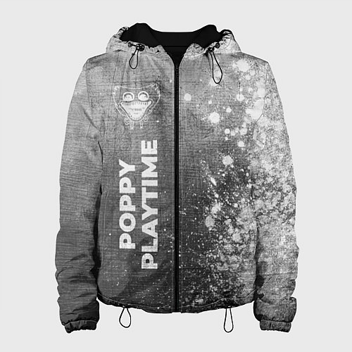 Женская куртка Poppy Playtime - grey gradient по-вертикали / 3D-Черный – фото 1