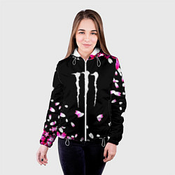 Куртка с капюшоном женская Monster energy sakura, цвет: 3D-белый — фото 2