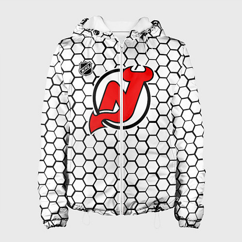 Женская куртка Нью Джерси Девилз - белые соты / 3D-Белый – фото 1
