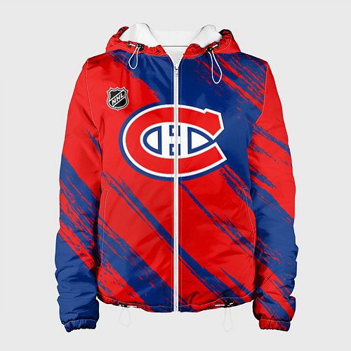Женская куртка Монреаль Канадиенс - брызги / 3D-Белый – фото 1