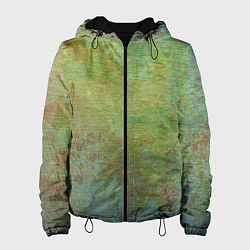 Женская куртка Абстракция - green oil stain