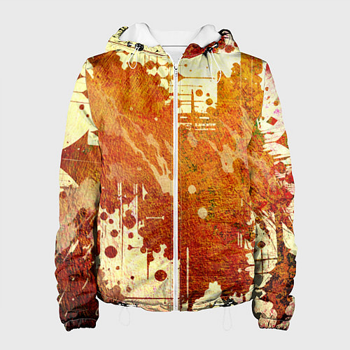 Женская куртка Абстракция - sunspot / 3D-Белый – фото 1