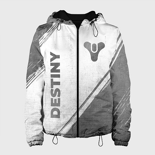 Женская куртка Destiny - white gradient вертикально / 3D-Черный – фото 1