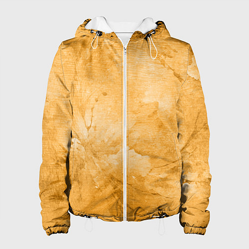 Женская куртка Абстракция - bright yellow / 3D-Белый – фото 1