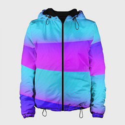 Куртка с капюшоном женская Неоновый прилив, цвет: 3D-черный