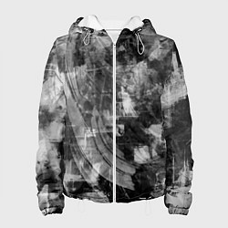 Женская куртка Абстракция - white scraps of fabric on dark