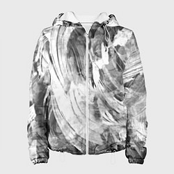 Женская куртка Абстракция - grey and white swirls