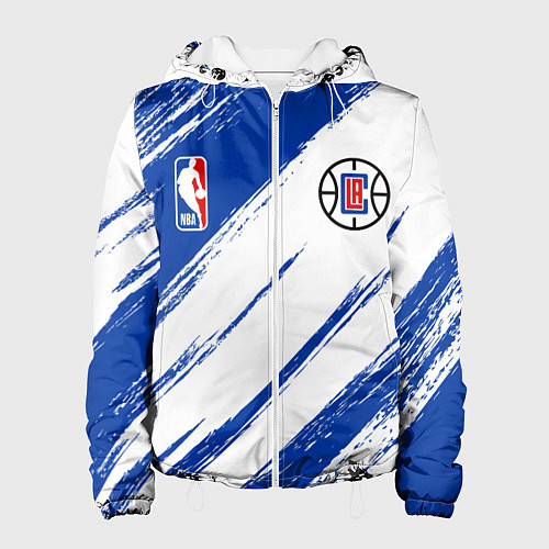 Женская куртка Клипперс - синяя краска / 3D-Белый – фото 1