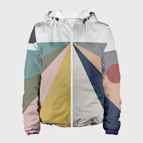 Женская куртка Черное солнце красная луна / 3D-Белый – фото 1