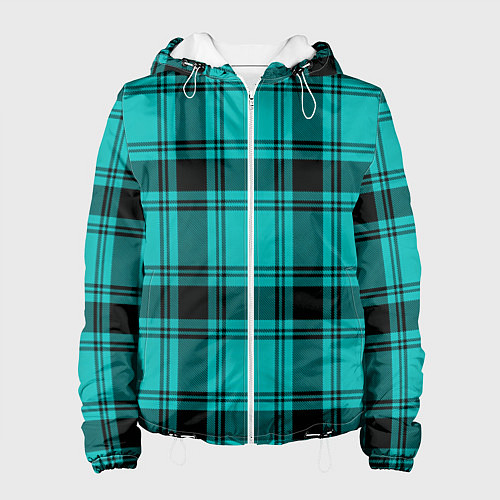 Женская куртка Checkered blue / 3D-Белый – фото 1