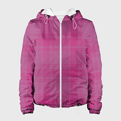 Куртка с капюшоном женская Checkered pink, цвет: 3D-белый
