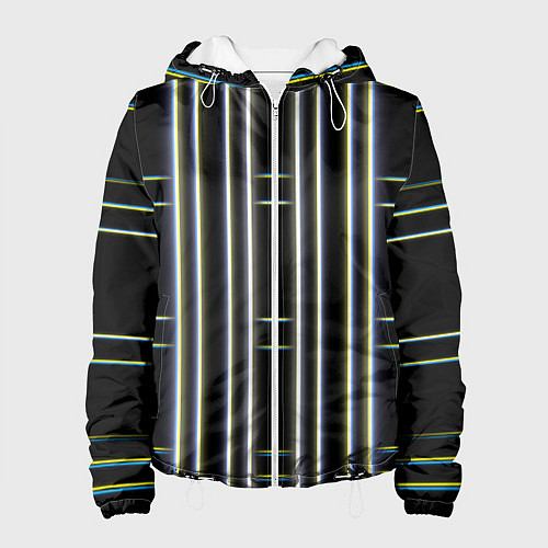 Женская куртка Neon yellow blue white / 3D-Белый – фото 1