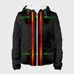 Женская куртка Neon black green circles