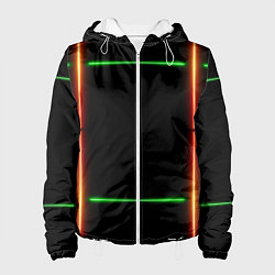 Женская куртка Color black green orange lines