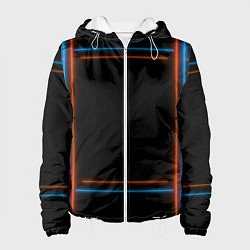 Куртка с капюшоном женская Neon black red blue, цвет: 3D-белый