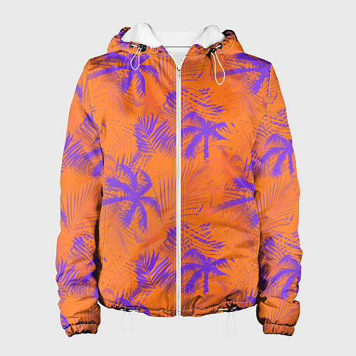 Женская куртка Palm orange / 3D-Белый – фото 1