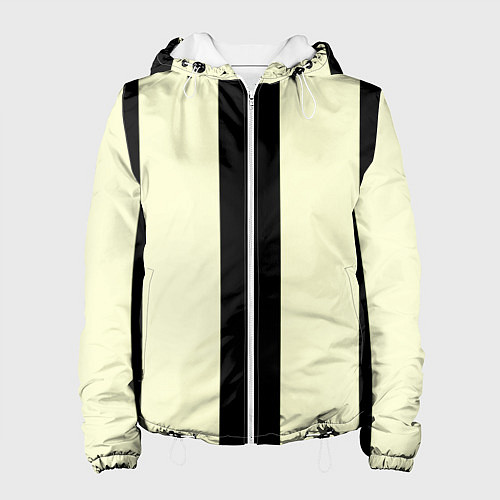 Женская куртка Color black beige line / 3D-Белый – фото 1