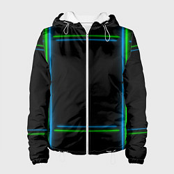 Куртка с капюшоном женская Neon green light blue, цвет: 3D-белый