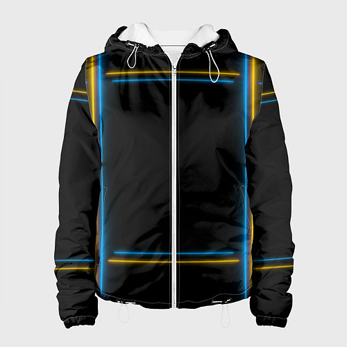 Женская куртка Neon yellow light blue / 3D-Белый – фото 1