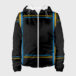 Куртка с капюшоном женская Neon yellow light blue, цвет: 3D-белый