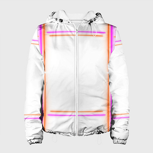 Женская куртка Neon white orange pink / 3D-Белый – фото 1