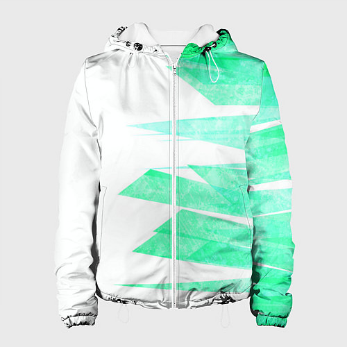 Женская куртка Color white light blue strip / 3D-Белый – фото 1