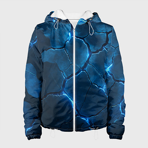 Женская куртка Неоновые плиты с камуфляжем / 3D-Белый – фото 1