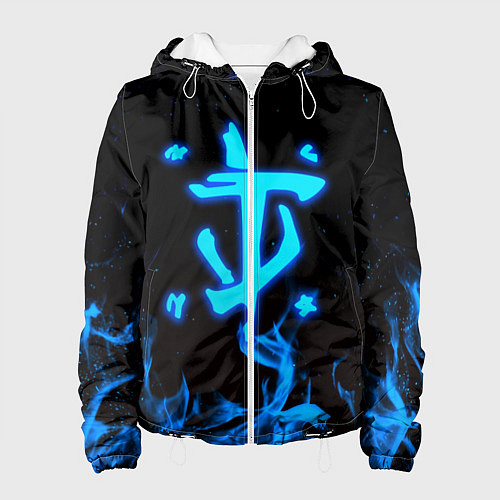 Женская куртка Дум огонь лого / 3D-Белый – фото 1