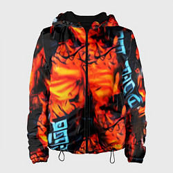 Женская куртка Абстрактная текстура рыжего пламени