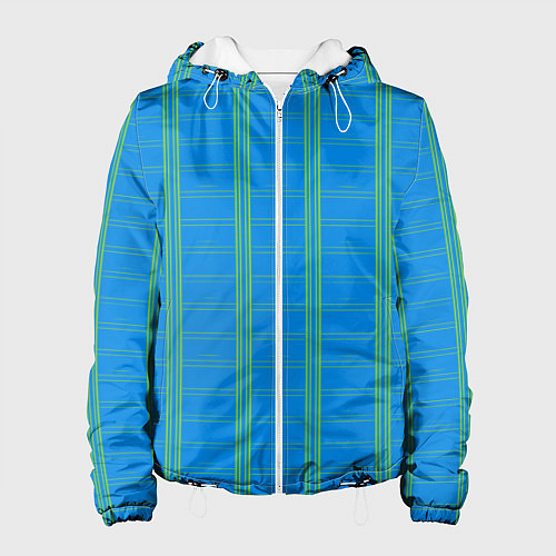 Женская куртка Color light blue cage / 3D-Белый – фото 1