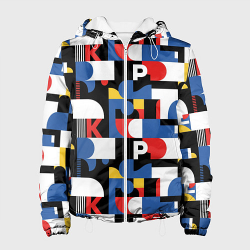 Женская куртка Геометрия букв / 3D-Белый – фото 1