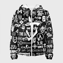 Женская куртка Doom логотипы всех игр