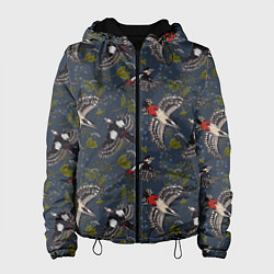 Женская куртка Дятлы и цветы