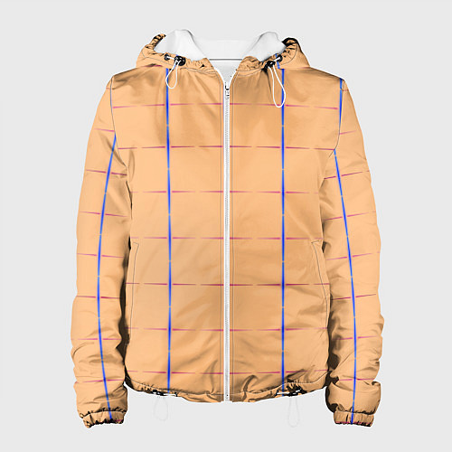 Женская куртка Color beige blue cross / 3D-Белый – фото 1