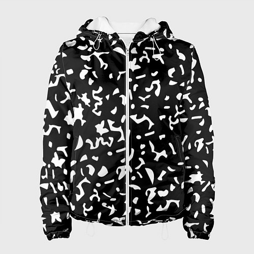 Женская куртка Черный камуфляж / 3D-Белый – фото 1