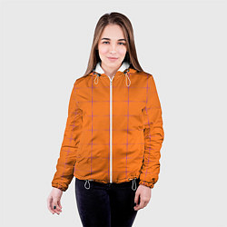 Куртка с капюшоном женская Color orange stripe, цвет: 3D-белый — фото 2