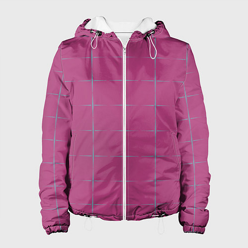 Женская куртка Color pink stripes / 3D-Белый – фото 1