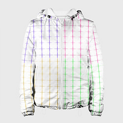 Женская куртка Color white multicolored stripes